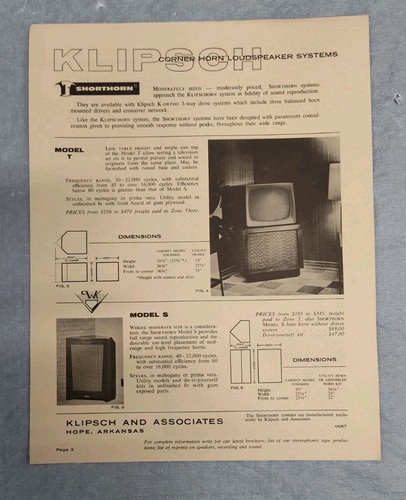 1960s klipsch klipschorn high - 1960s,