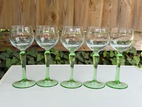 Set vintage green stem - of,