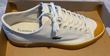 Lacoste Gripshot Gum Sole Mens White Yellow Casual Shoes UK Size 9