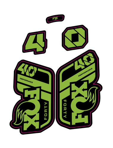 Fox performance fork decal - 40,