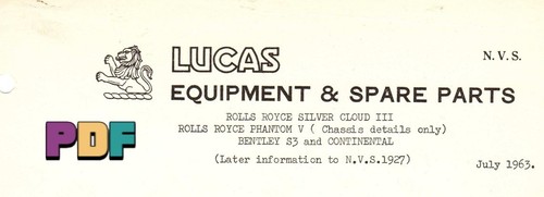 Rolls royce bentley lucas - bentley,