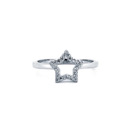 Ring rhodium plated sterling - rhodium,