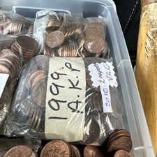 100 x 1p Coins 1999 One Penny
