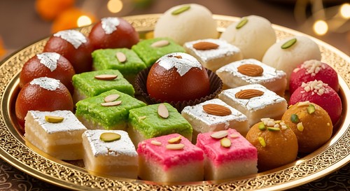 Mixed mithai box indian sweets - mithai,