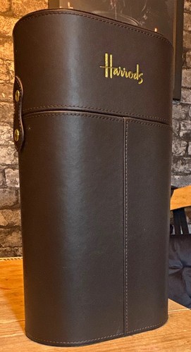 Harrods brown leather bottle - harrods,
