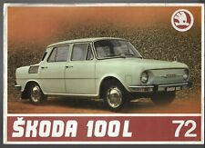 Skoda S100 L 1972 UK Market Single Sheet Sales Brochure 