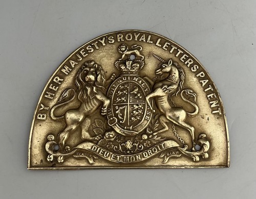 Antique brass safe plaque by - antique,
