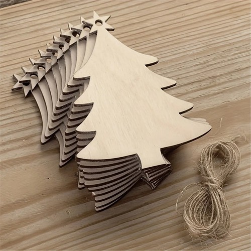 10pcs christmas tree wooden - christmas,