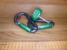2 x Used DMM Carabiners with DMM Bug . DMM Rope Climbing Carabiners etc      (S