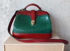 Vintage Leather Doctor Bag Style Hand Bag/Shoulder Strap - made in Italy