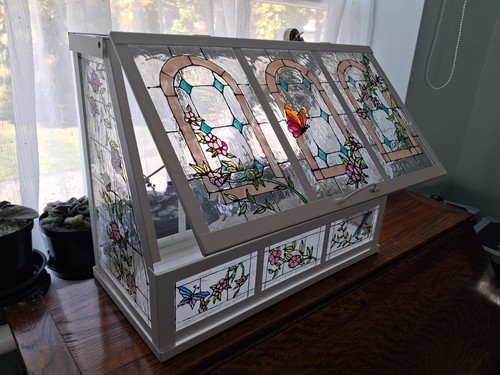 Handpainted windowsill - handpainted,