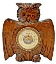 Antique Carved Wooden  Owl
