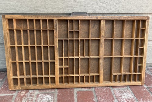 Vintage wood printers tray - vintage,
