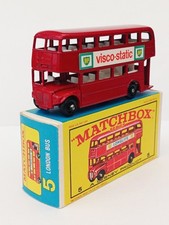 Matchbox Series Lesney No5c (DARK RED) Routemaster London Bus Visco-static VNMIB