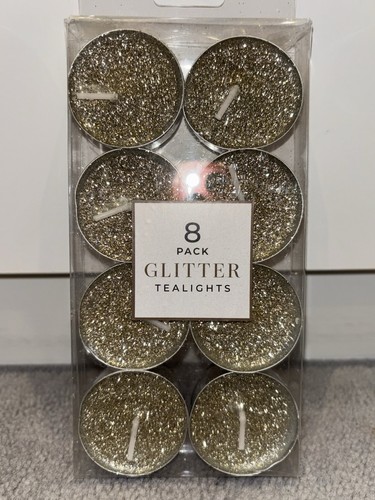 Gold glitter tealight - tealight, candles