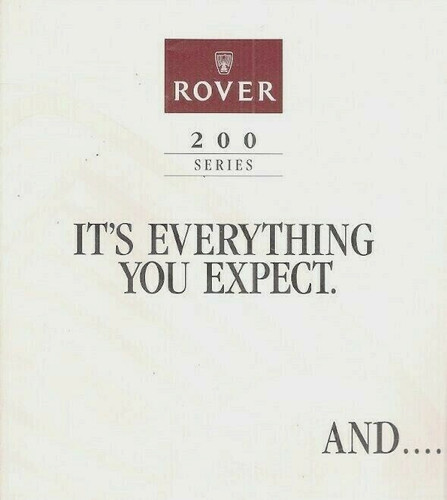 Rover 200 series - 200-series, 1992