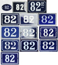 Old blue French house number