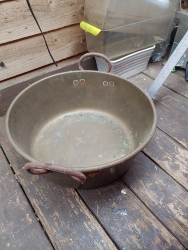 Antique jam pan 2kg brass - 13",