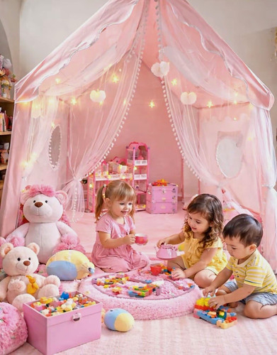 Pink princess castle play tent - pink,