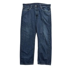 Levis 505 Jeans W38 L29 Mens Dark Blue Regular Straight Fit Denim