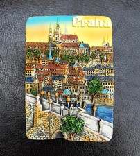 FRIDGE MAGNET 3D SOUVENIR PRAHA PRAGUE CZECH REPUBLIC OLD TOWN RIVER RESIN