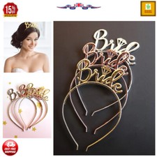 BRIDE TO BE BRIDESMAID TIARA Crown Headband Hen Party Wedding Accessory Hair UK