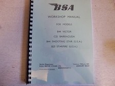 BSA C25 B25 B44 All Models Workshop Manual Factory Copy 1966-67 00-4136 - BW30
