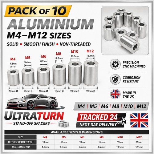 10x aluminium standoff spacer - 10x,