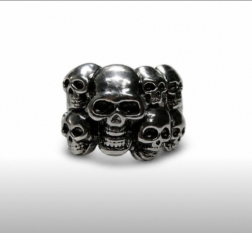 925 sterling silver skull ring - skull,