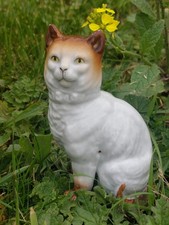 Vintage Ceramic 5" Persian Cat Ornament Hand Painted Figurine ~Collectable Cat ~