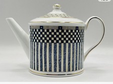 Rare Round English Wedgewood Samurai Teapot 1st Quality 1997 One Cup