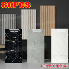 80X Self-Adhesive PVC Marble Tiles Sticker Stick On Wall Floor Kitchen Bathroom