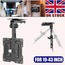 19"-43" Folding Ceiling TV Wall Mount Bracket Tilt Swivel For Caravan Motorhome