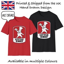 Little Chef Retro T-Shirt Men Unisex 70s 80s 90s UK Food Nostalgia Motorway Cafe