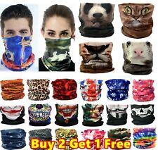 Women Men Face Cover Neck Gaiter Warmer Mask Snood Balaclava Bandana Tube Scarf