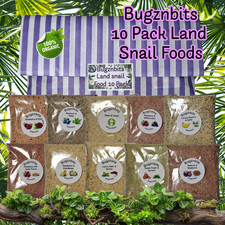 🌿 Giant African Land Snail Food – Ultimate 10 Pack 🍓🥬🍌 10 x 30g Premium Mix
