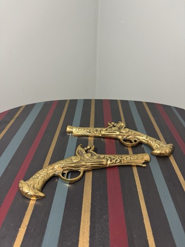 Pair vintage solid brass - of,