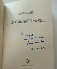 Signed Copy Cider With Rosie by Laurie Lee Jubilee Edition 1987 Excellent cond.