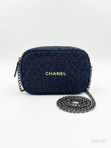 Chanel blue novelty crossbody - blue,