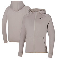Mizuno Men's Zip Hoodie (Size M) Athletics RB Sweat Full Zip Grey Jacket - New
