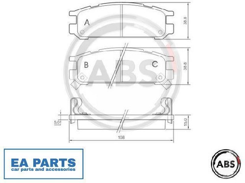 Brake pad set - pad, for