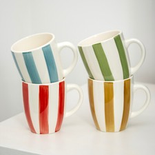 Set colour stripe mugs - 4,