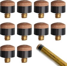 1-20pc Replacement Screw on Snooker Pool Billiards Cue Tips Head Tip 10,11,12mm