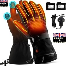 ABXMAS XL Heated Gloves 3200mAh Electric Rechargeable 3 Temp Setting (E493)