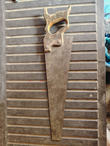 Vintage hand saw wooden - hand,