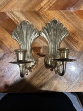 pair of vintage Art Deco brass