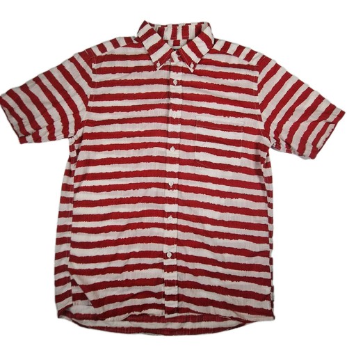 Uniqlo red white striped shirt - uniqlo,