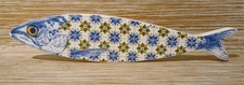 Nova Arte Love Portuguese Tiles Ceramics Glazed Fish / Sardine 17cm Long (B10)