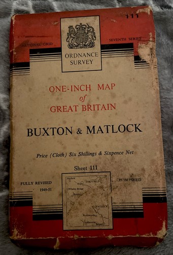 Old cloth backed map of - os,