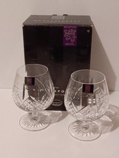 Edinburgh Crystal Brandy Glass x 2 - Montrose pattern.  New, never used. In box 